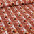 Tissu Viscose Chally Graphy sur fond Rouille