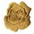Ecusson thermocollant Rose or - lurex 4cmx5cm