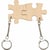 Set 2 porte-clés puzzle 4x5,5 cm - bois - Artemio