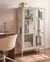Armoire vitrine Acier Beige clair NASH - Beliani