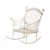 Chaise à bascule, blanc, 5,3x8x7,5cm, 1 pce.