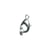 Fermoir carabinier avec anneau, argent, 18,5mm, 1 pièce