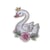 Ecusson thermocollant danse cygne 6cm x 4,5cm