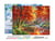 Peinture par Numéro Figured'Art avec Cadre - Rivière d'automne et barque - Kit de Loisir Créatif DIY Numéro d'Art - 40x50cm toile tendue sur châssis
