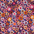 Tissu Jersey stretch fleurs Floraviva muticolores sur fond Violet - Au mètre