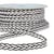 Bobine 15m Galon tressé Blanc/noir 12mm