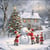 4 serviettes en papier découpage collage 33 cm AMBIANCE DE NOEL NOSS 112