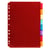 Intercalaires PP transparent couleurs avec porte étiquette A4 8 positions - Couleurs assorties - x 10 - Exacompta