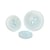 Lot de 3 boutons 2 trous satiné bleu layette