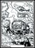 Tableau velours a colorier Camion et hélicoptère pompiers Sericolor
