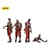 Zombie - Pack 4 figurines Dark Source Mechanic Team 8 cm