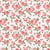 Tissu Coton imprimé Roses Lia sur fond Blanc