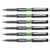 Lot de 6 stylos roller encre liquide Pilot Greenball 7 pointe moyenne noir