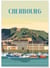 Affiche ville Cherbourg | A3 : 29,7x42cm