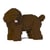 Chien Caniche Nain qui tourne la tête marron Taille standard | JEKCA | 14 ans et +