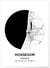 Affiche Carte Hossegor | A3 : 29,7x42cm