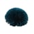 Broche fleur fluffly 7cm bleu pétrole