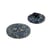 Lot de 3 boutons rond à queue écorces de riz bleu marine