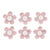 Sticker déco:Fleurs papier av.demi - perle, rosé, av.dot adhésif, 20 pces