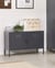 Buffet Moderne Industriel en Acier Noir Durable et Design avec 2 Portes Beliani