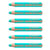 Crayon de couleur STABILO WOODY 3 en 1 - Extra large - Cyan - Lot de 6