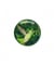 Ecussons Thermocollant Nature fond vert diamètre 5 cm - Mediac Oiseau Vert