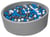 Piscine à balles pour enfant, diamètre env.125 cm + 1200 balles blanc, bleu, gris - Velinda