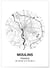 Affiche Carte Moulins | A3 : 29,7x42cm