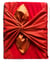 Papier Cadeau Réutilisable Emballage Furoshiki Coton Recyclé : La Poule aux Œufs d'or Rouge Coquelicot(Taille L) 85x85 cm collection monochrome