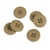 Bouton 4 trous bord large beige foncé 22mm