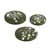 Lot de 3 boutons rond plastique recyclé 2 trous vert kaki