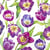 Lot de 4 serviettes en papier découpage collage 33 cm FLEUR TULIPE FOND BLANC FL 512