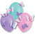 3 Ballons Papillon Vintage