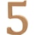 Chiffre, 5, H : 13 cm, ép. 2 cm, 1 pièce