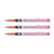 Lot de 3 stylos roller Hi-Tecpoint V5 Pilot encre liquide pointe fine rose
