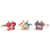 Set de 3 bagues papillons scintillantes