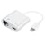 Adaptateur Lightning vers Ethernet + Lightning Charge Connexion Internet Blanc