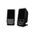 MediaRange Enceintes Stéréo 2x 3W pour Ordinateur Alimentation USB Noir