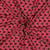 Tissu Viscose imprimé vaguelettes rétro tons Rouge sur fond Noir