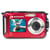 AGFAPHOTO Realishot WP8000 - Appareil Photo Numérique Étanche, 3m/10, 24 MP, Vidéo Full HD, Double écran LCD, Zoom Digital 16x, Stabilisateur Numérique, Batterie Lithium - Rouge