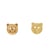 Lot de 3 boutons bois enfants chat 15mm