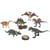 Coffret de 6 dinosaures + 2 accessoires - figurine - animaux prehistorique - dino