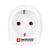Skross Adaptateur de Voyage Prise Europe vers Danemark Type K  16A Blanc