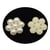 50 perles cabochon forme fleur acrylique beige nacré 9 mm - création diy