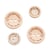 5 BOUTONS Bois Beige clair Rond 20 mm 2 trous - mélange "Handmade" et "with love" - creation couture Diy