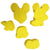 5 Petits moules souples Mickey modèle jaune