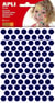 P. 6F GOMMETTES ROND DIAM 10,5MM BLEU