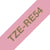 Brother - Cartouche ruban Etiqueteuse 24mm Tissu Doré sur rose Tze-RE54