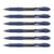Lot de 6 Stylos roller à encre gel G-2 pointe large 1 mm bleu
