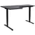 Bureau d'Angle à Gauche Noir en Acier 160 x 59 cm Forme en L Réglable Electriquement Style Moderne